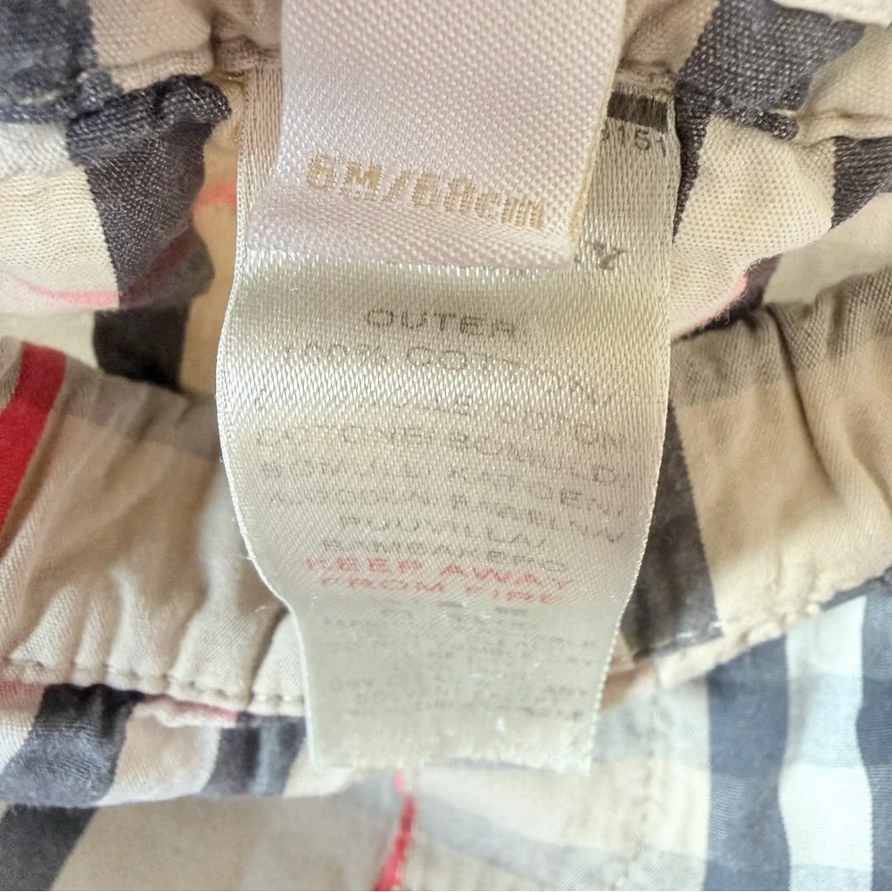 Burberry baby boy infant 6m shorts Half pants Nova Check newborn bottoms beige